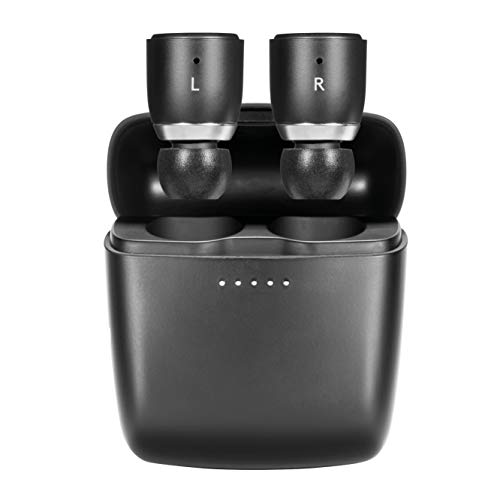 Cambridge Audio Melomania 1 True-Wireless In-Ear Kopfhörer, Extra lange Batterielaufzeit (45 Stunden Spielzeit), Bluetooth 5.0, Kabellos, Wasserfest nach IPX5, Schwarz