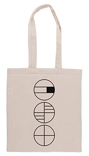Bauhaus Alphabet Symbole Einkaufstasche Groceries Beige Shopping Bag