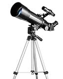 Teleskop für Kinder und Anfänger – 70 mm Öffnung 400 mm AZ-Mount-Teleskope für Erwachsene