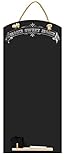 Kreidetafeln UK Sweet Home hoch dünn Kreidetafel/Tafel/Memo Küche Board mit Seil, Tablett und Kreide., Design Range, Holz, schwarz, 60 x 26,5 x 1 cm