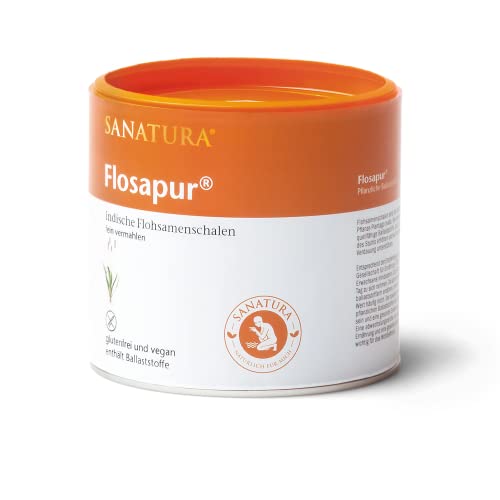 Sanatura Flosapur – 300 g – Indische Flohsamenschalen – hochwertige Ballaststoffquelle – Pulver aus Flohsamenschalen – fein vermahlen – vegan und glutenfrei