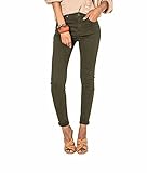 Nina Carter P056 Damen Jeanshosen Skinny Fit Jeans High Waist (Khaki (P056-2), XS, x_s)