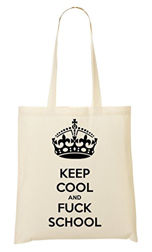 Keep Cool Fuck School Rebellious Teenage Tragetasche Einkaufstasche