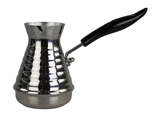 GMMH Türkische Kaffeekocher Mokkakanne Espressokocher Cezve Dzhesva aus Edelstahl 1 mm (500 ml)