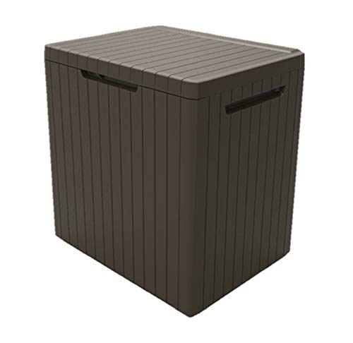 Keter City Box, Aufbewahrungsbox, Braun, Inhalt: 113L, Maße: HxTxB 55x44x57,8cm, ideal für Balkon und kleine Flächen