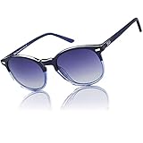 DUCO Retro Polarisierte Damen Sonnenbrille Vintage UV400 Schutz Sonnenbrillen Leichtgewicht Acetat Rahmen 1230 (Blau)