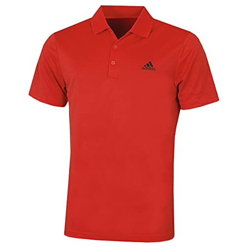 adidas Golf Herren Performance-Left Chest Logo Soft-Polo-Hemd - Rot - L