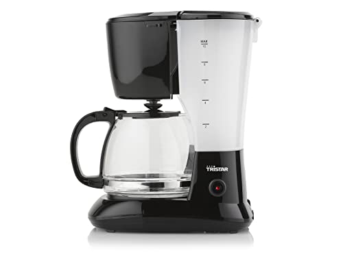 Tristar Kaffeemaschine mit 1,25L Fassungsvermögen – für 10-12 Tassen, auch für camping, CM-1245, schwarz