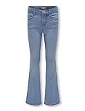 ONLY A/S Mädchen Kogroyal Life Reg Flared Pim020 Noos Jeans, Light Blue Denim, 152 EU