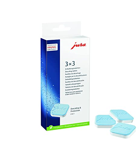 Unbekannt Jura 61848 Entkalkungstabletten 9 Tabletten (3 Entkalkungsvorgänge), Weiß, 1 - Pack