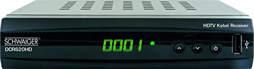 SCHWAIGER -662221- Full HD Kabelreceiver DVB-C FTA Kabelfernsehen digital HDMI Scart USB LAN Mediaplayer Timeshift EPG 1080p