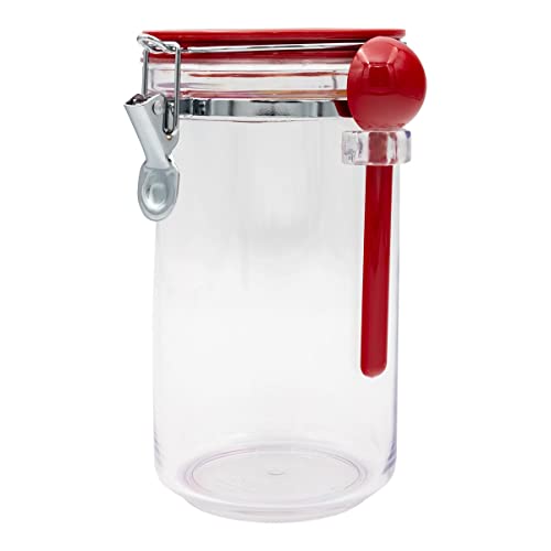 TRI Vorratsdose inkl. Löffel, Behälter mit Deckel für Kaffee/Tee/Cornflakes, Luftdicht verschließbar, Kunststoff, 1,5 Liter