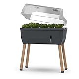 Sammy Salad - Balkonhochbeet - 15 L Wassertank mit Bewässerungssystem - inklusive Wasserstandsanzeige - 40 L Erdvolumen - abnehmbare Haube - 79 x 37 x 95cm - Hochbeet