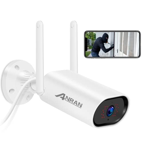ANRAN Überwachungskamera WLAN für Außen Innen, 1080P IP Kamera Handy-Steuerung Tonaufnahmen Gegensprechfunktion wasserdichte Sicherheitskamera mit Nachtsicht Bewegungsmelder 4X Digitaler Zoom