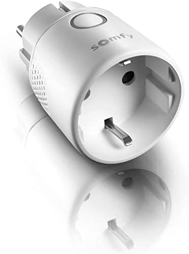 Somfy 1822618 - Funk-Zwischenstecker Plug io on/off | TaHoma-kompatibel | Bedienung von 230 V - Geräten und Lampen via App oder Fernbedienung