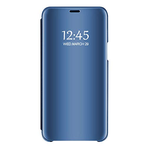 kompatibel Samsung Galaxy S7 / S7 Edge Hülle neueste Mirror Case Spiegel Schutzhülle PU Leder Flip Handy Case Clear View Standing Cover für Galaxy S7 / S7 Edge (S7, Blau)