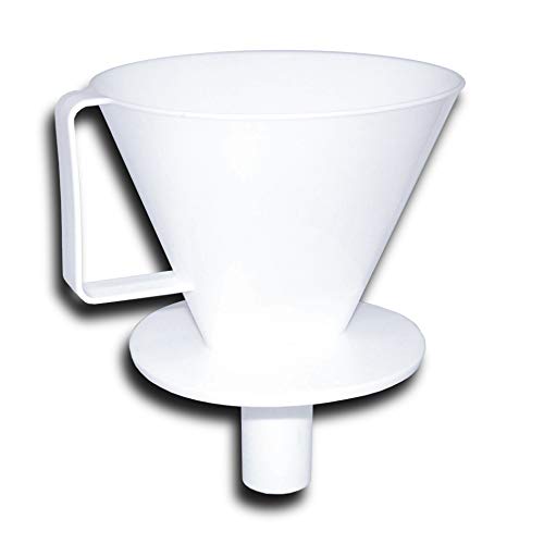 Kaffeefilter für Thermoskanne 1x4 zweiloch, Dauerfilter Kunststoff Kaffee Filter, Farbe: Weiß