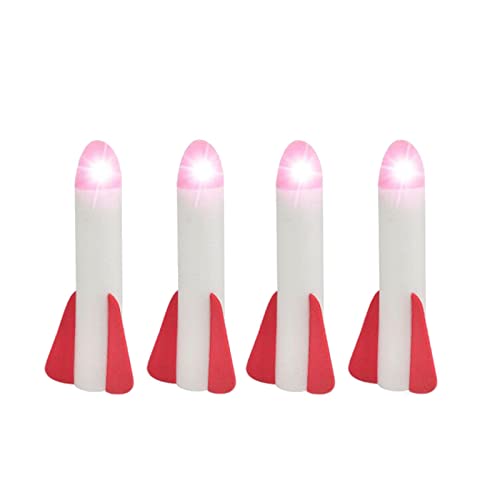 SunniMix Rakete Launcher, Rockets und Spielzeug Luft Rakete Launcher - Outdoor Rakete STEM Geschenk für Jungen Mädchen Kinder-Große für Im Freien Spielen - 4 LED Rockets
