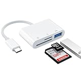 USB C Kartenleser, iHoryson 3 in 1 USB C Card Reader Adapter mit SD/TF Kartenleser und USB 3.0 Port für MacBook Pro 2017/2019, iPad Pro, iMac 2017, Lenovo Yoga, DELL, Samsung, Huawei, Chromebook, LG