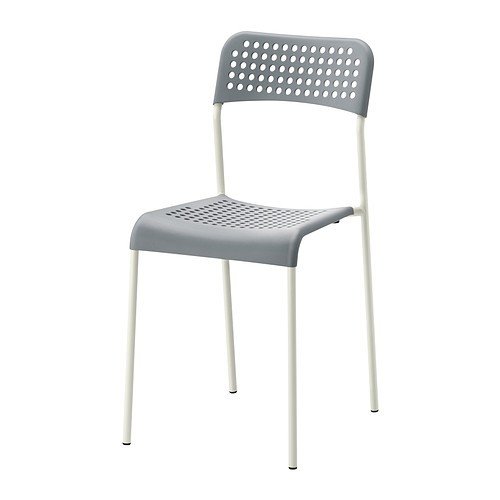 Ikea ADDE Stuhl in grau; stapelbar