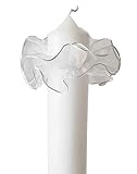 Tropfschutz Weiß für Kerzen mit Durchmesser 4-5 cm/Tropfenfänger Weiß/für Taufkerze oder Kommunionkerze