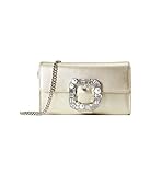Kate Spade New York Bridal Buckle Metallic Smooth Leather Crossbody Clutch Pale Gold One Size