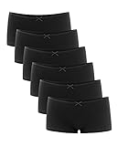 Libella® Panties Damen Boxershorts Unterhose Unterwäsche Set Baumwolle 6er Pack 3901 Schwarz XL