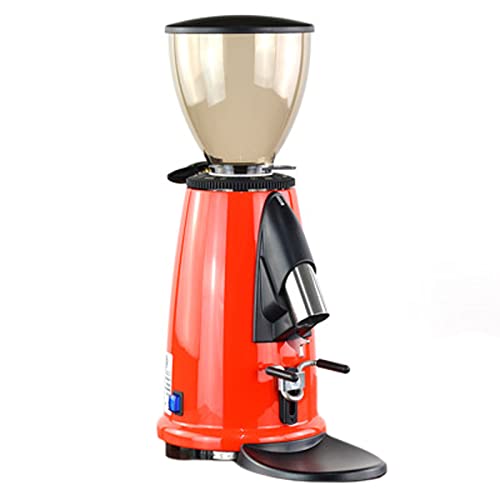 Macap Kaffeemühle M2D Rot, Espressomühle mit 50mm Scheibenmahlwerk, programmierbare Espresso Mühle mit stufenloser Mahlgradeinstellung, Siebträgerauflage höhenverstellbar, Direktmahler mit Timer