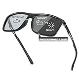 TJUTR Photochrome Sonnenbrille Herren Polarisiert: UV400 Schutz und blendfrei Selbsttönende Sonnenbrille, Sonnenbrille mit automatischer Tönung Perfekt für Autofahrer, Ultraleicht