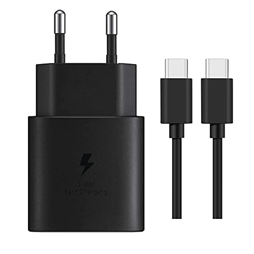 Schnellladegerät 25W Fast Charge Netzteil Power Delivery PPS XXL 2 Meter USB C Ladekabel für Samsung Galaxy S22 S22 Ultra S21Fe S21 S20 S20FE S10 S9 S8 A52 A51 A50 A72 A32 A71 A23 A21 A12 Tab S7 S8