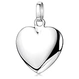 Materia Kettenanhänger Herz Silber 925 Damen - Herzschmuck klein rhodiniert KA-272-Silber-ohne Kette