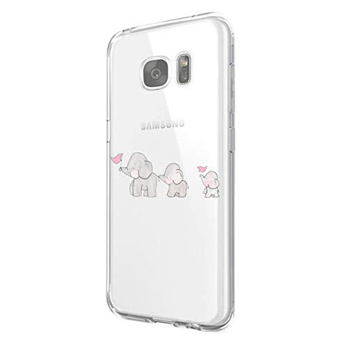 Riyeri Case Compatible with Galaxy S7 Edge Hülle Transparent Soft TPU Silikon Bumper Schutzhülle Handyhülle für Galaxy S7 Cover (S7, 8)