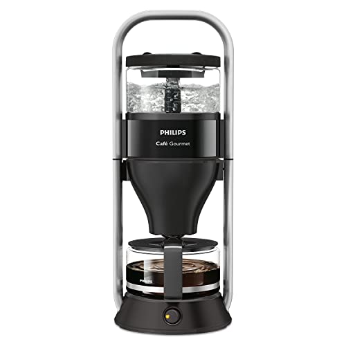 Philips Filterkaffeemaschine – 1-Liter-Glaskanne, bis zu 10 Tassen, Boil &Brew-System, schwarz (HD5408/20)