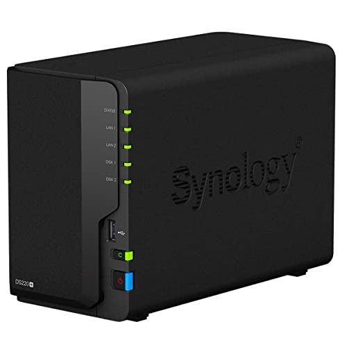 Synology DS220+ 2 Bay Desktop NAS - Netzwerkspeicher Gehäuse (2GB RAM)