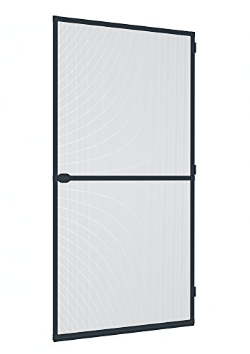 Windhager Insektenschutz Spannrahmen-Tür Fliegengitter Alurahmen für Türen, Selbstbausatz 100 x 210 cm, Anthrazit, 04307