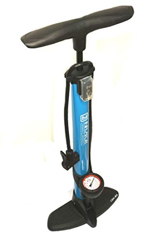 CBK-MS® Hochdruck Fahrrad Standpumpe mit Manometer Dualpumpenkopf (beto tek) für alle Ventile