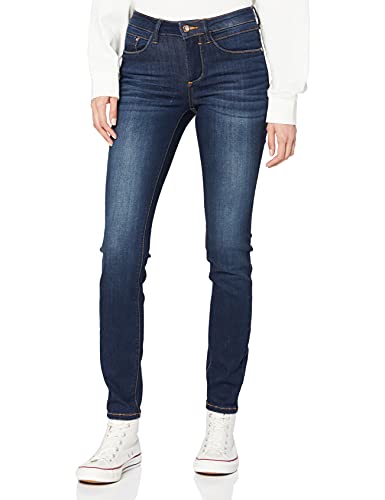 TOM TAILOR Damen Alexa Skinny' Jeans, Blau (Dark Stone Wash Deni 10282), 27W / 30L