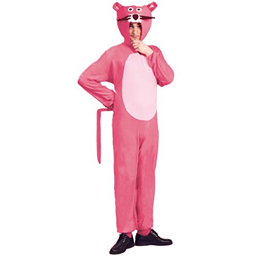NET TOYS Pink Panther Kostüm | Rosa in Größe M (48/50) | Originelles Unisex-Outfit Paulchen Panther geeignet für Straßenkarneval & Après-Ski