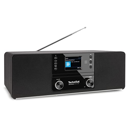 TechniSat DIGITRADIO 370 CD BT - Stereo Digitalradio (DAB+, UKW, CD-Player, Bluetooth, Farbdisplay, USB, AUX, Kopfhöreranschluss, Kompaktanlage, Wecker, 10 Watt, Fernbedienung) schwarz