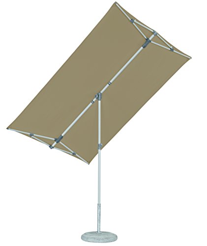 Suncomfort by Glatz Sonnenschirm Flex Roof, off grey, 210 x 150 cm rechteckig, Gestell Aluminium, Bespannung Polyester, 5.3 kg