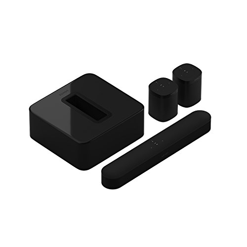Sonos Beam WLAN Soundbar Speaker | Heimkinoset (5.1 | Beam + Sub + 2x One, schwarz)