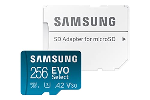 Samsung EVO Select 256GB microSDXC UHS-I U3 130MB/s Full HD & 4K UHD Speicherkarte inkl. SD-Adapter (MB-ME256KA/EU) Blau