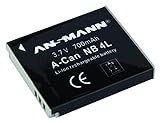 ANSMANN 5022263 A-Can NB 4 L Li-Ion Digicam Ersatzakku 3,7V/700mAh für Canon Foto Digitalkamera