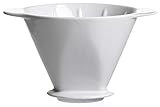Ritzenhoff & Breker Porzellan Kaffeefilter Rio, Weiß, für Filtertüten der Größe 4, 14,5 x 14,5 x 11 cm