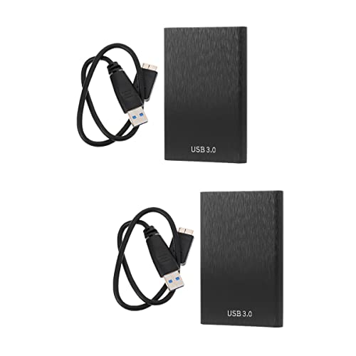 SOLUSTRE Festplattengehäuse USB 3. 0 Externe Festplatte Festplatte Etui 64G Mobile Tragbare Festplatte Für PC Laptop ( 2 Stücke Schwarz )