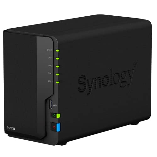 Synology DS220+ 2-Bay Diskstation NAS Intel Celeron J4025 2GB Ram 2xRJ-45 1GbE LAN-Port Bundle mit 2 x 4TB WD RED Plus HDD WD40EFZX - 68AWUN0