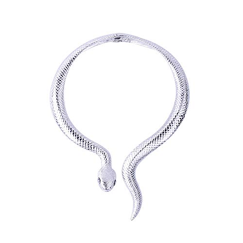 ERMIC Ladies Necklace, Snake Collar, Fashionable Gold/Silver Bib Choker, Womens/Mens/Teenager Jewelry