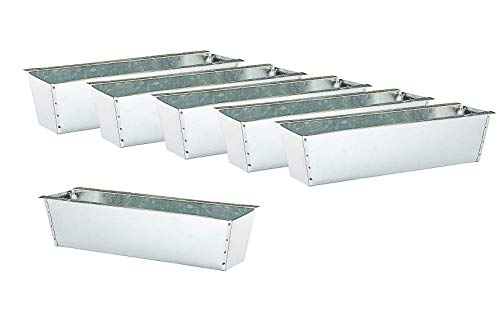 Spetebo Pflanzkasten Einsatz für Europalette - 6 Stück/Zink in Silber - Blumenkasten Balkonkasten Pflanzenkasten