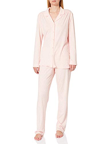 Schiesser Damen Pyjama lang Pyjamaset, rosa, 40