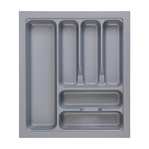 MUHOO Besteckkasten für Schubladen 50er Besteckeinsatz Küche aus Kunststoff Spülmaschinenfest 416 x 474 mm